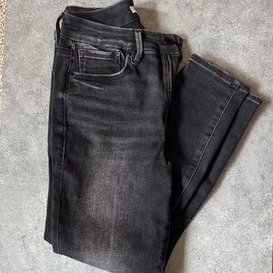 Good American Black Washed Skinny Jeans